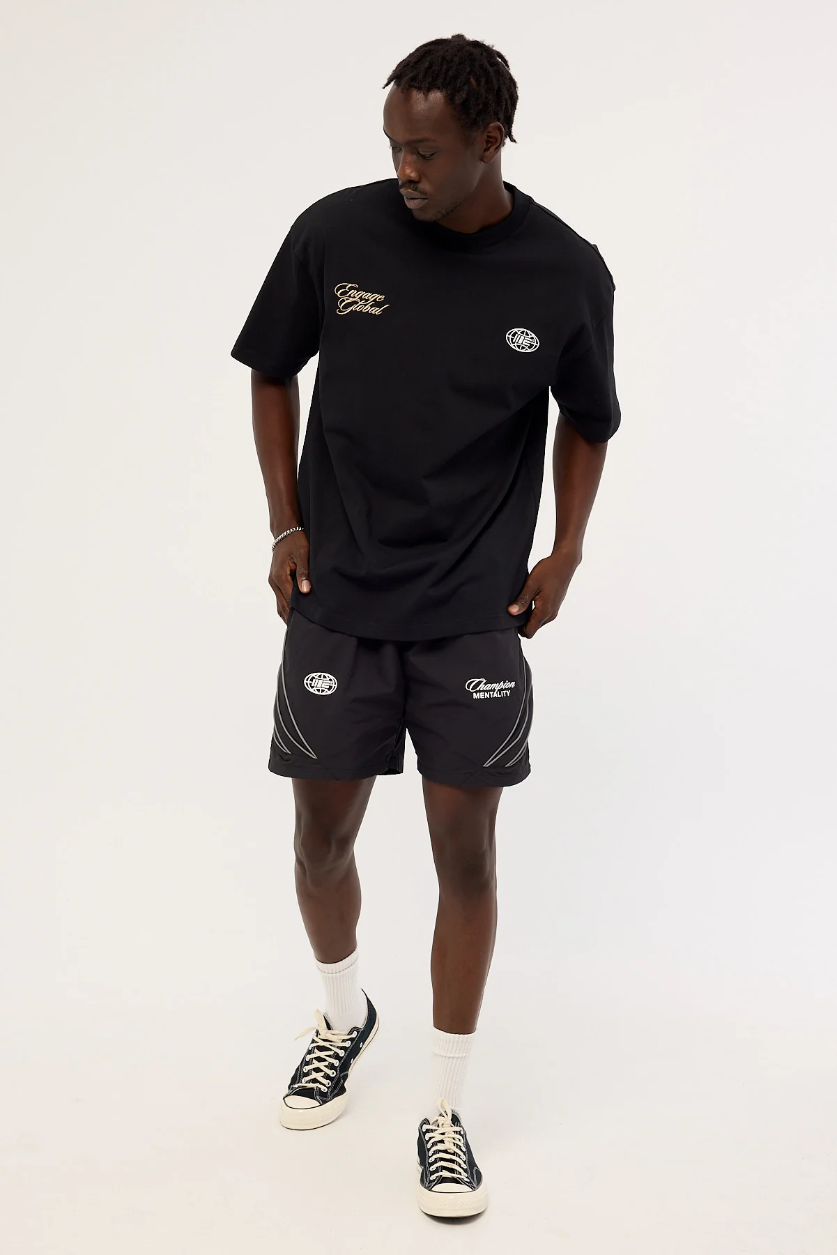 Engage Global Script Oversized Tee Black - Image 2