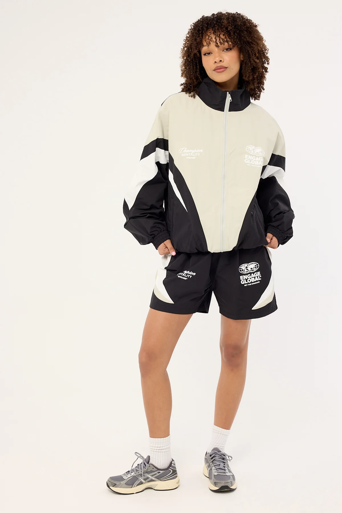 Engage Global Track Suit Jacket Black/Grey - Image 10