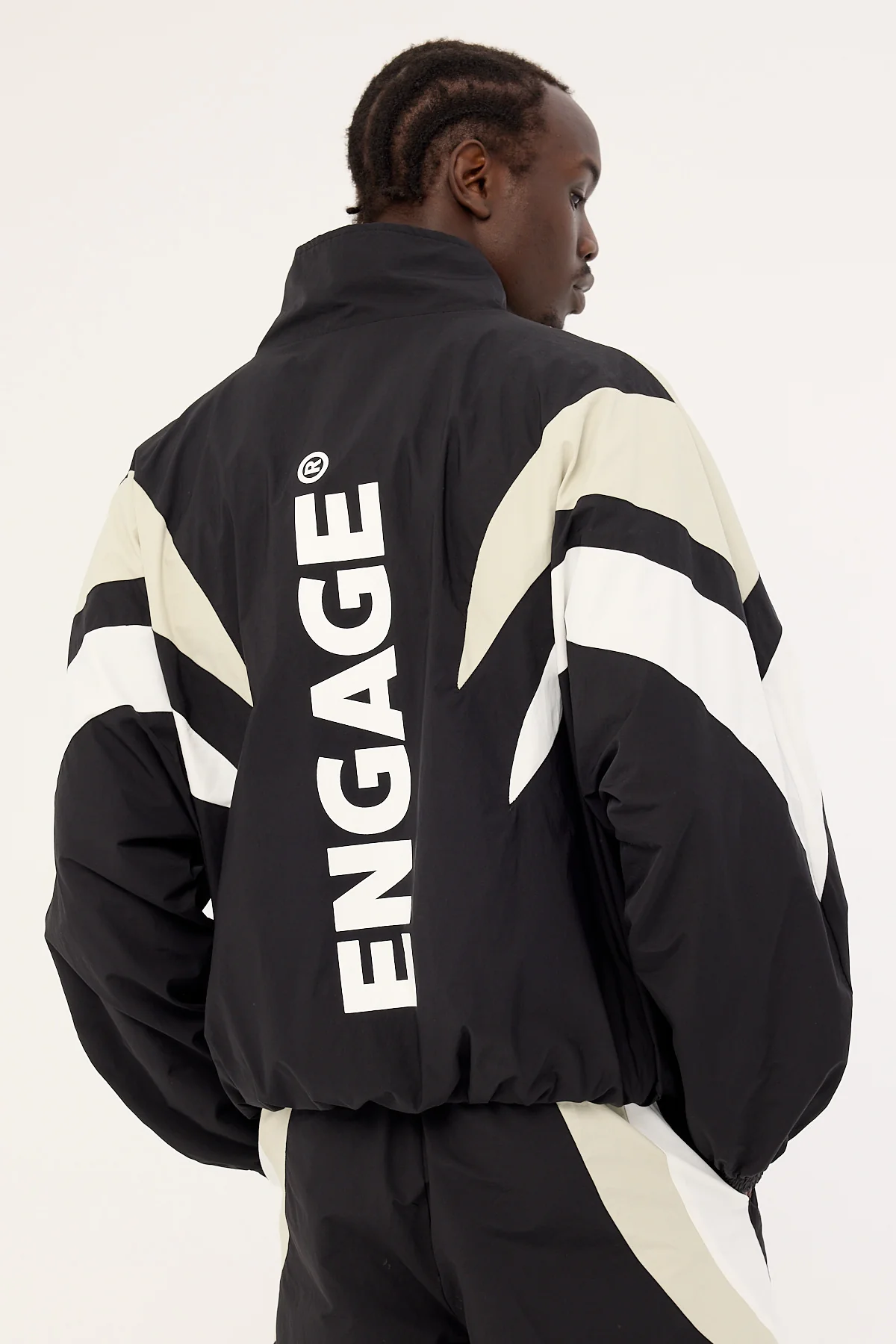 Engage Global Track Suit Jacket Black/Grey - Image 13