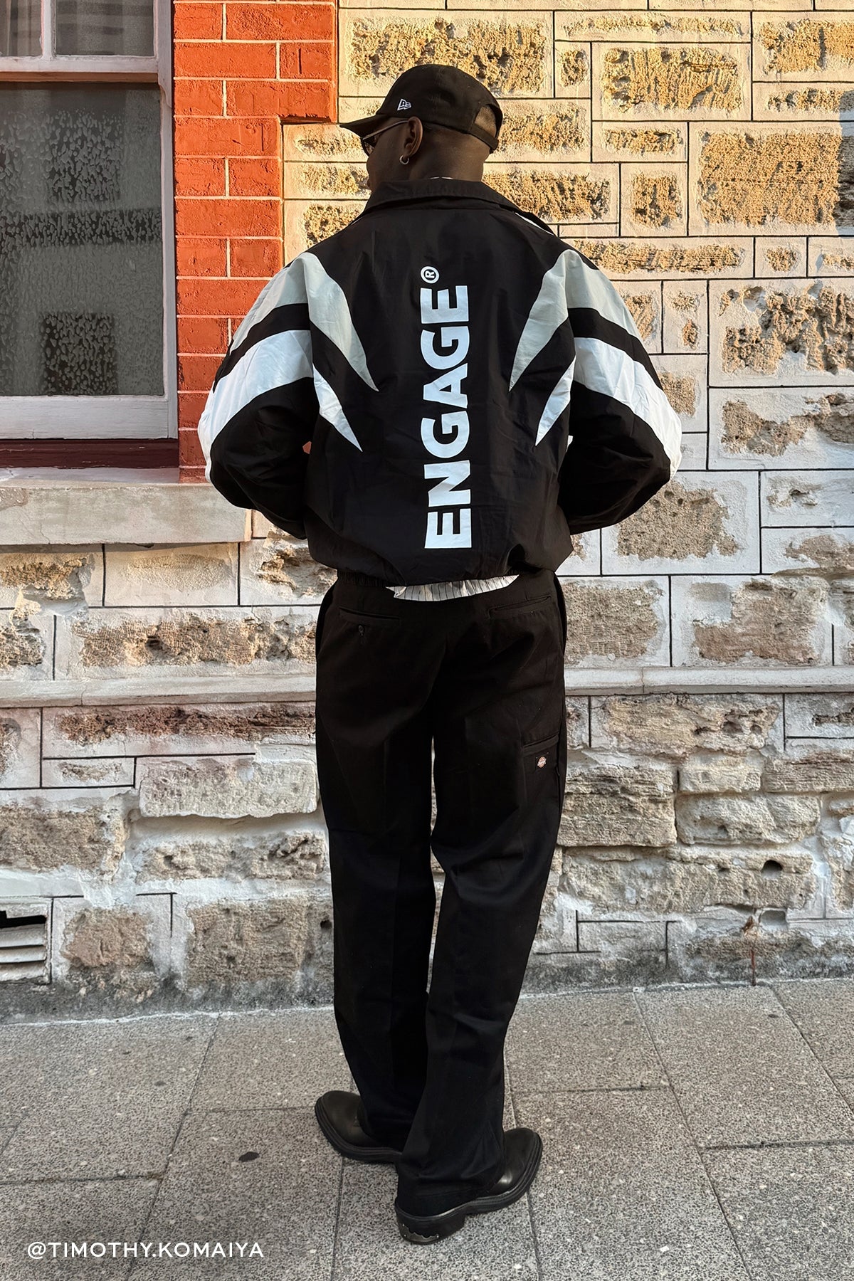 Engage Global Track Suit Jacket Black/Grey - Image 5