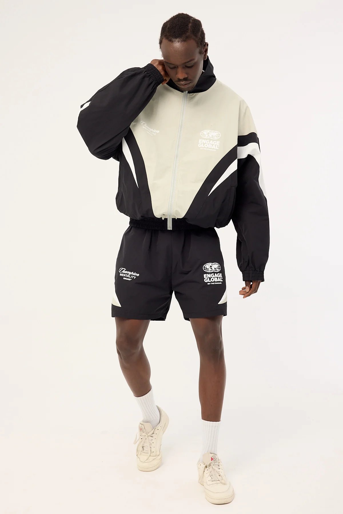 Engage Global Track Suit Jacket Black/Grey - Image 6