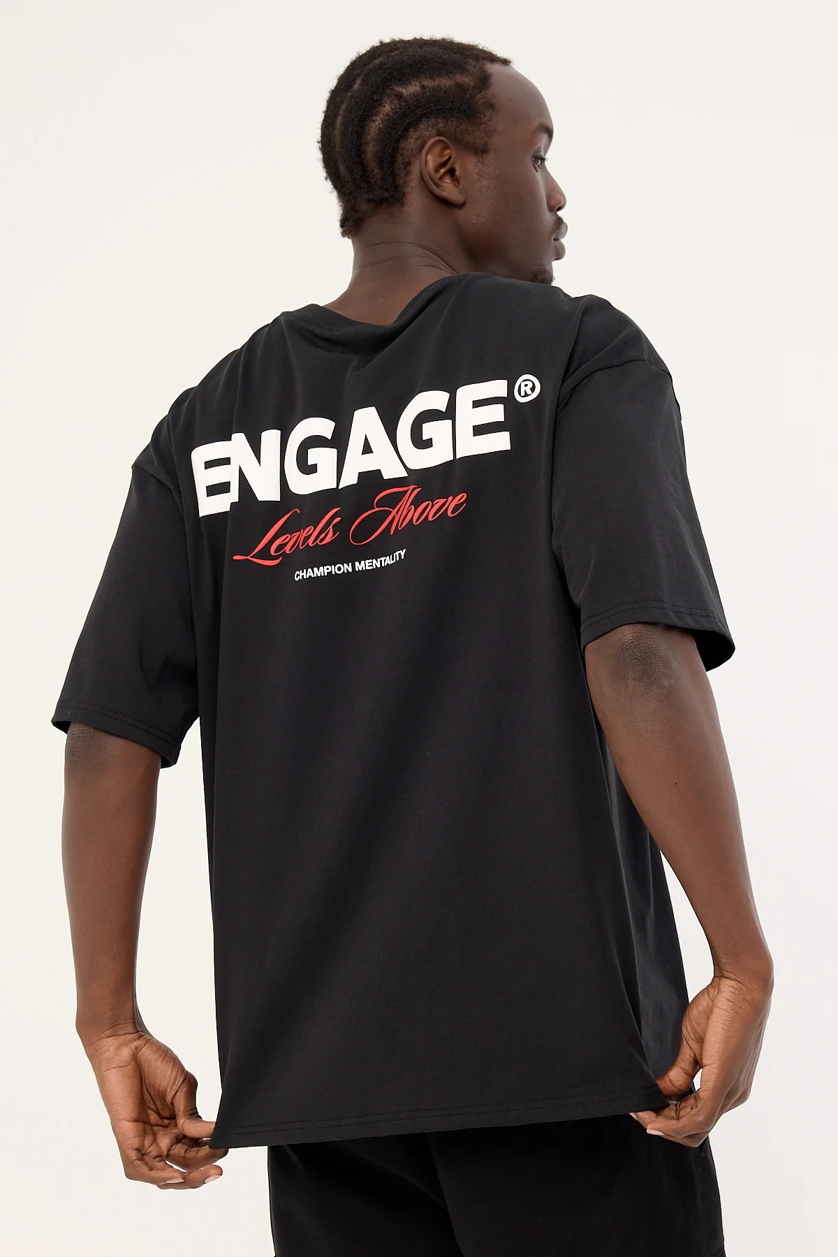 Engage Levels Above Oversized Tee Black - Image 2