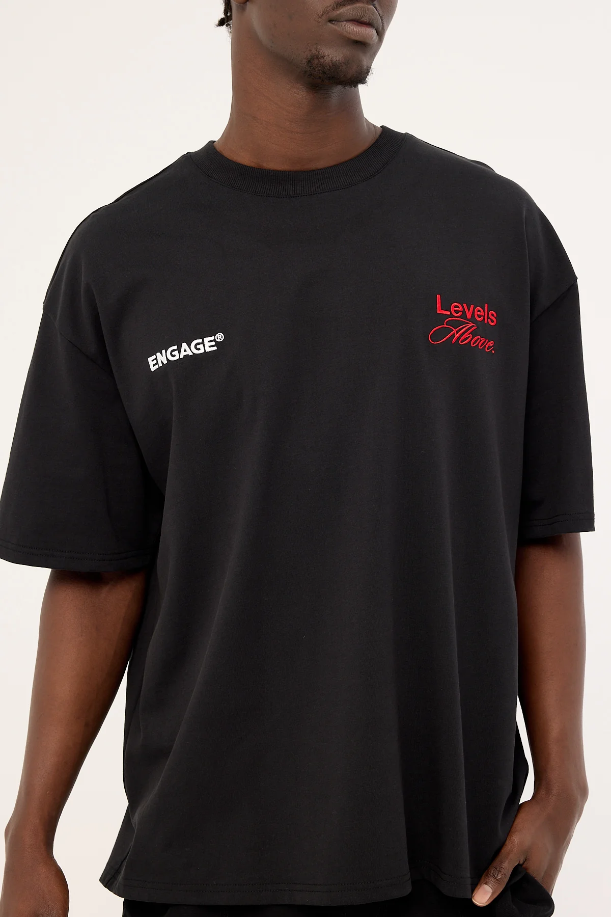 Engage Levels Above Oversized Tee Black - Image 8