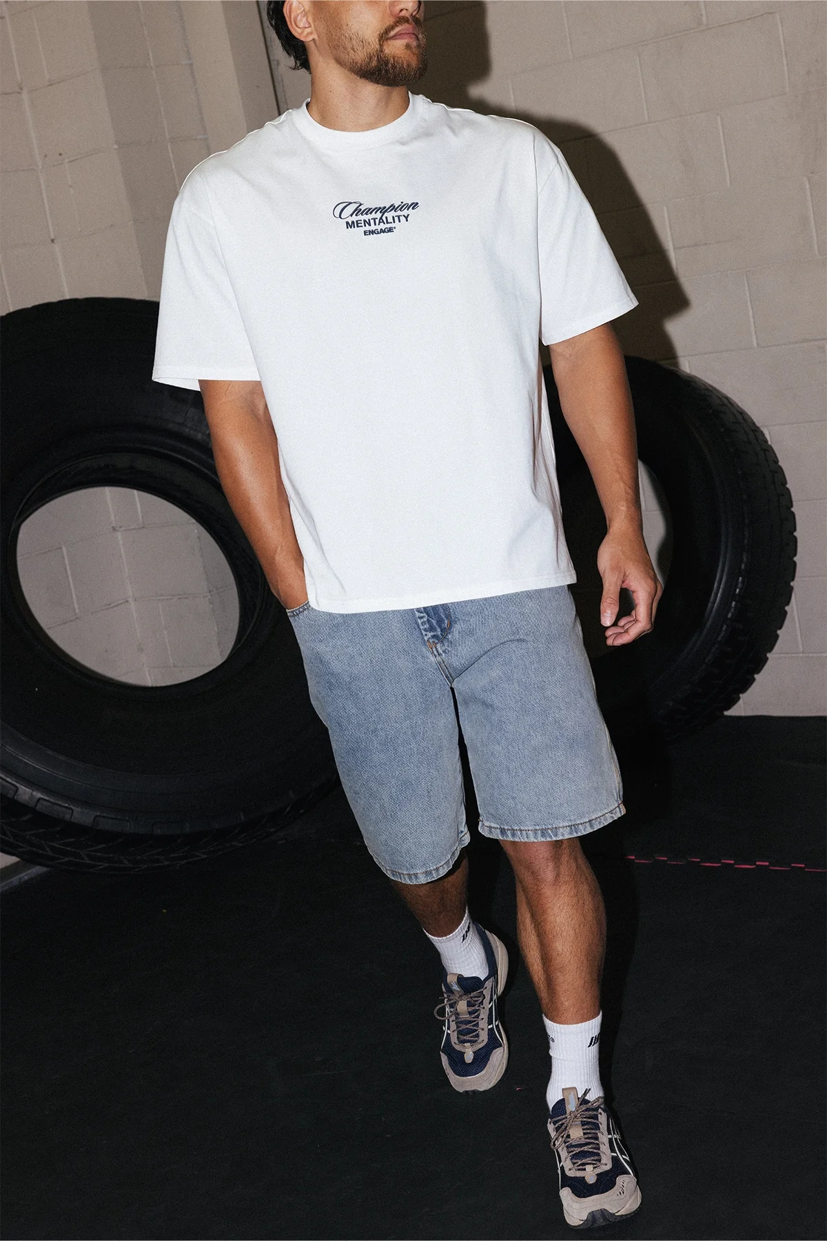 Engage Racer Oversized Tee Off White - Image 2