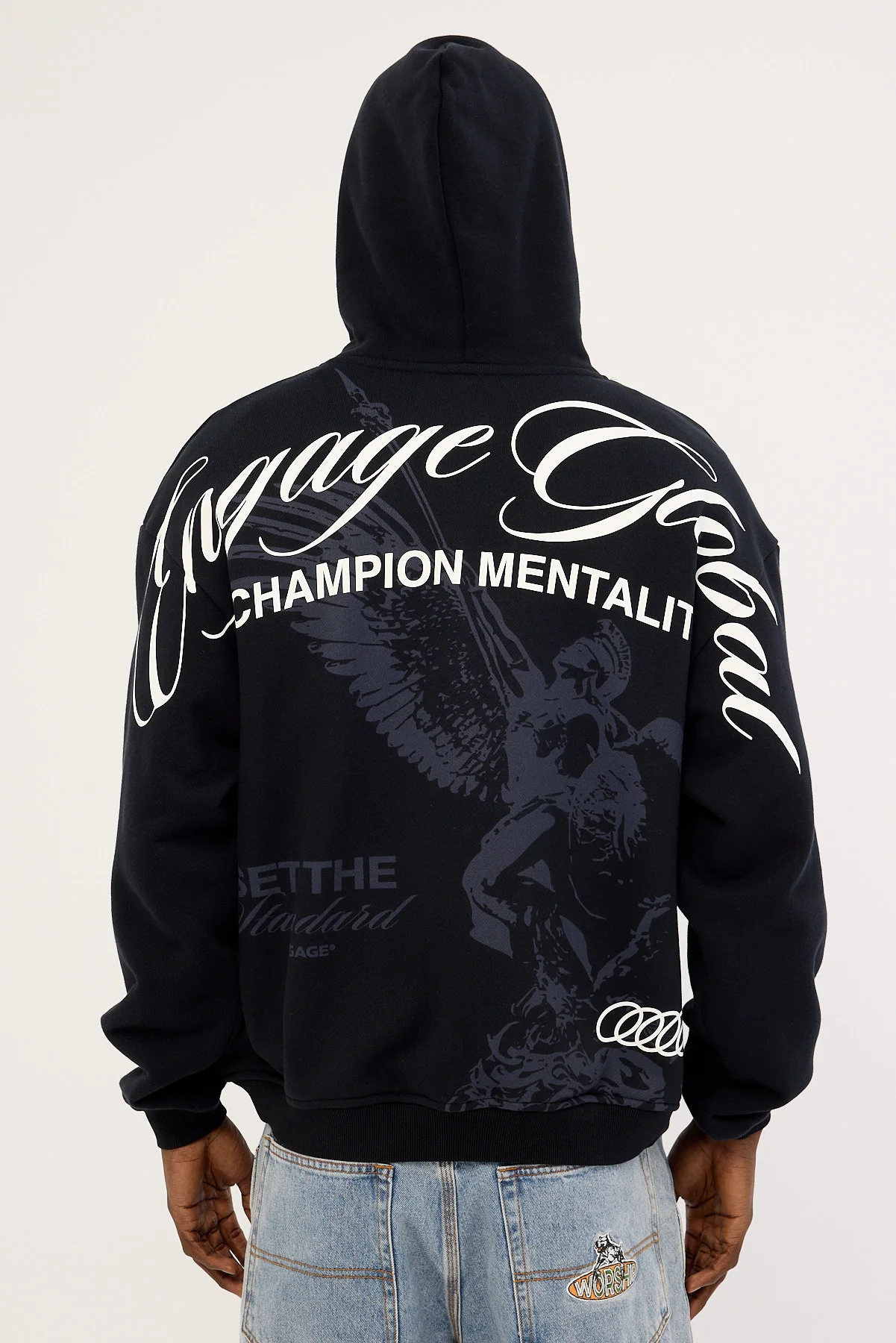 Engage Set The Standard Hoodie Black - Image 7