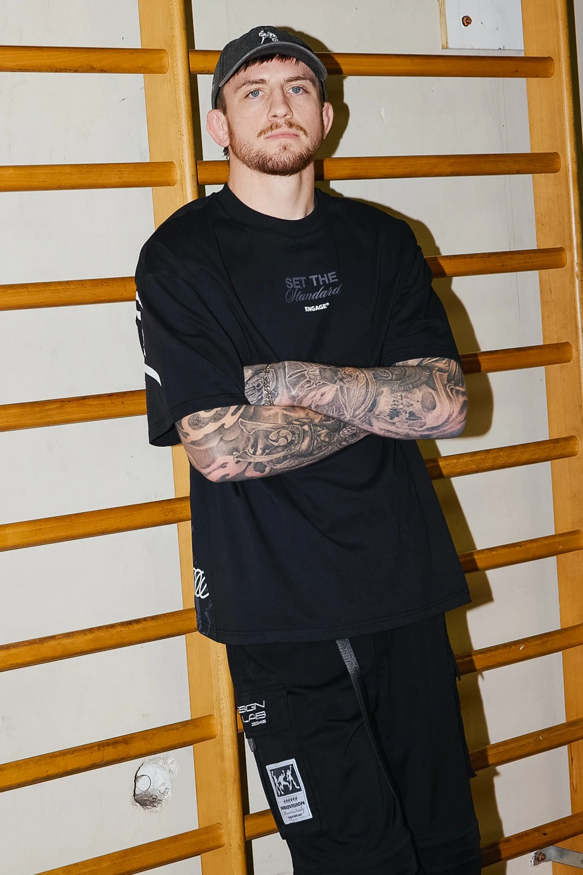 Engage Set the Standard Oversized Tee Black