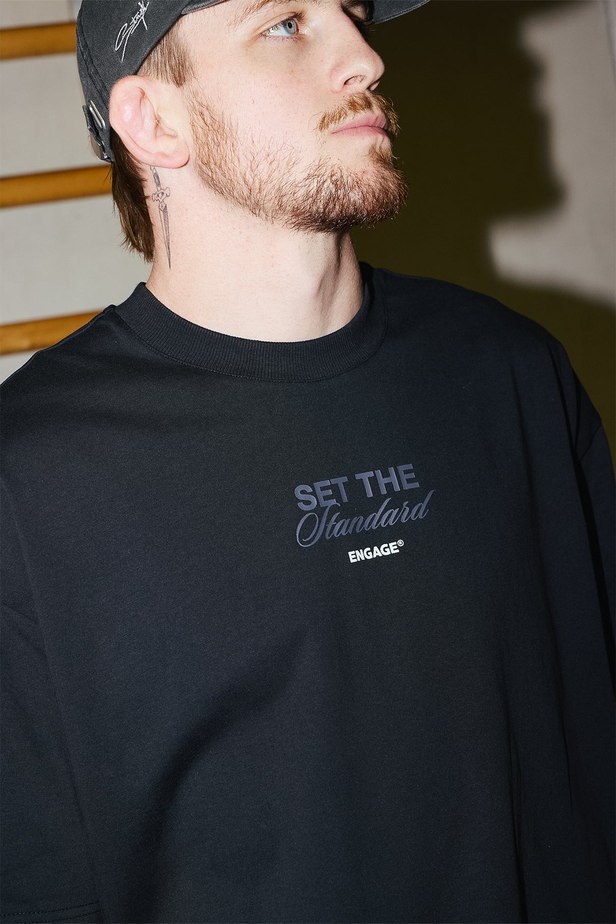Engage Set the Standard Oversized Tee Black - Image 4
