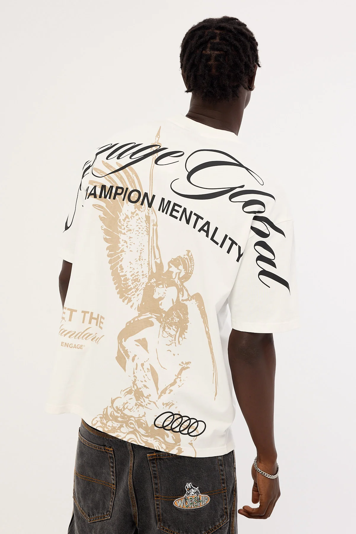 Engage Set The Standard Oversized Tee Off White - Image 8
