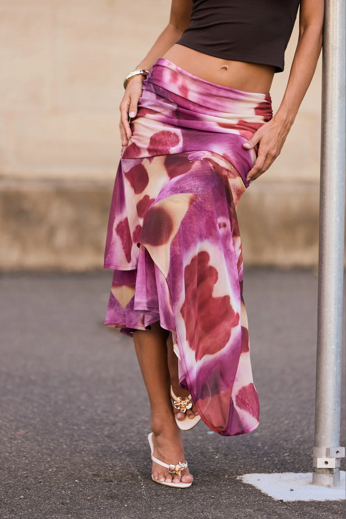 Feners Festa Tie Dye Midi Skirt Bloom - Image 2