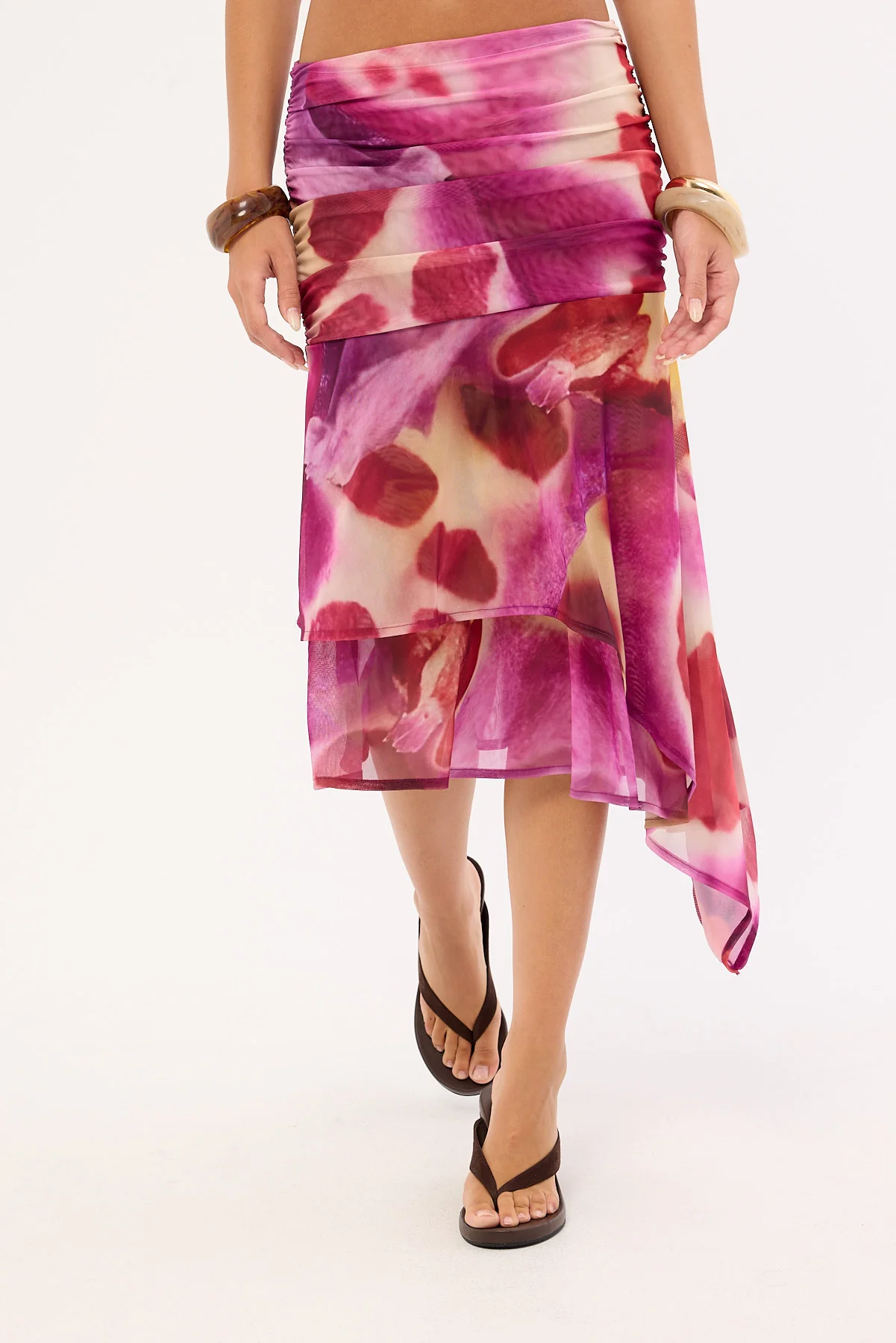 Feners Festa Tie Dye Midi Skirt Bloom - Image 5