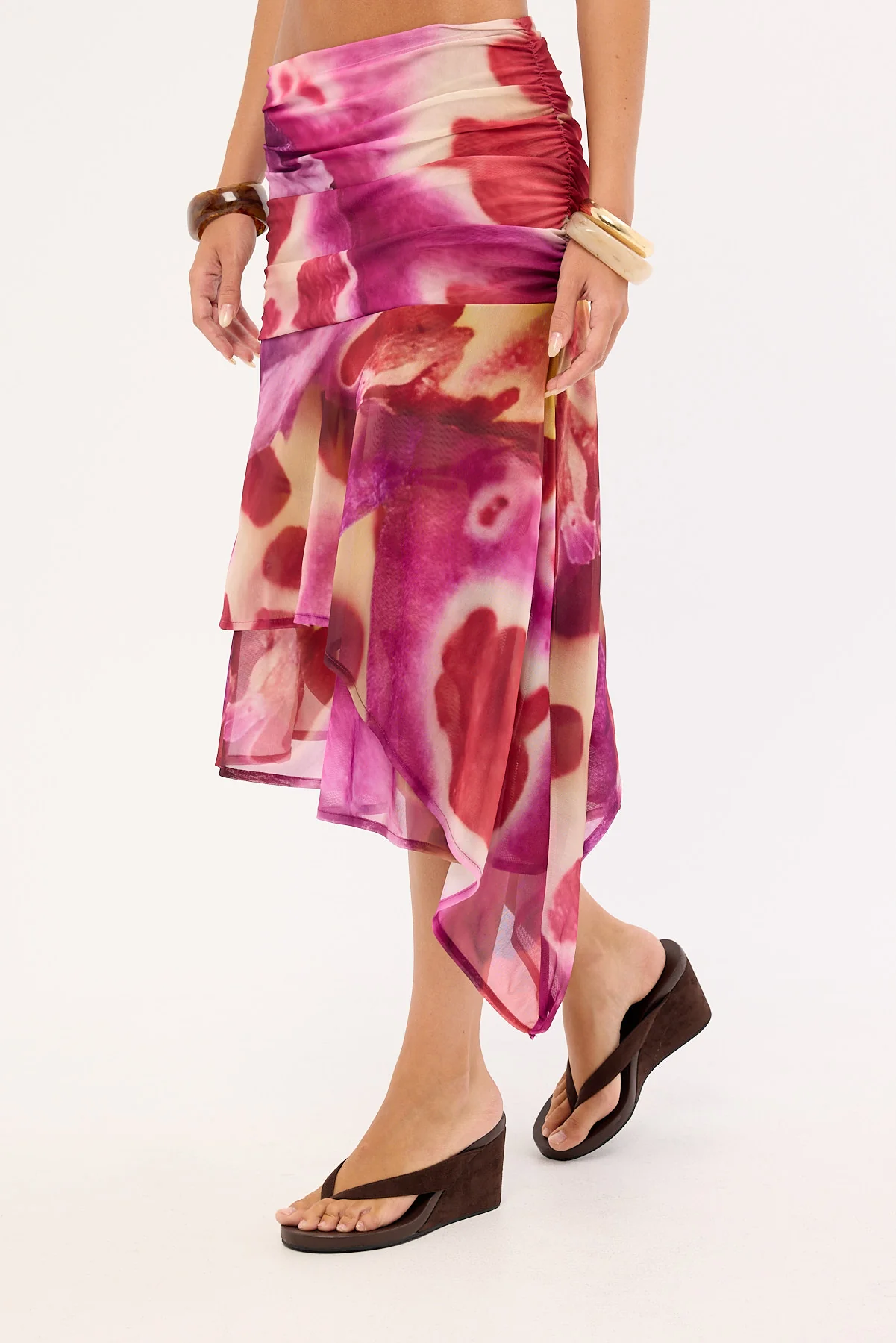 Feners Festa Tie Dye Midi Skirt Bloom - Image 6