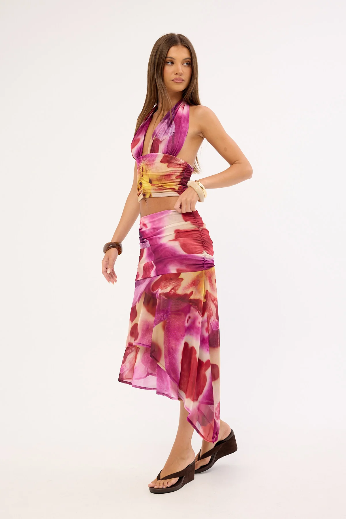 Feners Festa Tie Dye Midi Skirt Bloom - Image 7