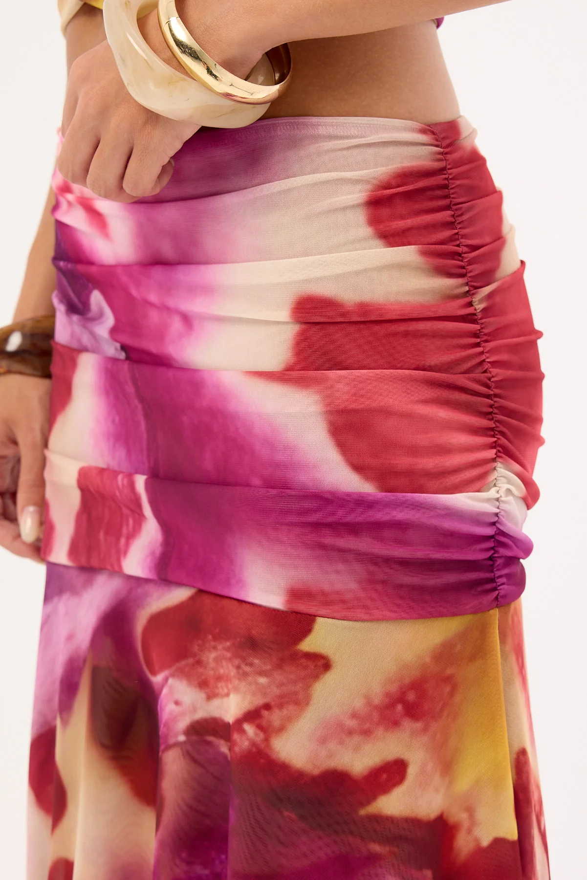 Feners Festa Tie Dye Midi Skirt Bloom - Image 9