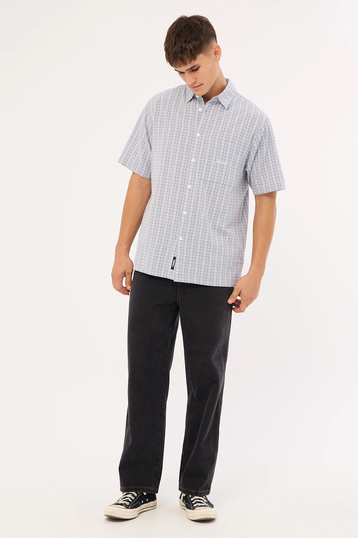 Former Manners Check Shirt Blue - Image 2