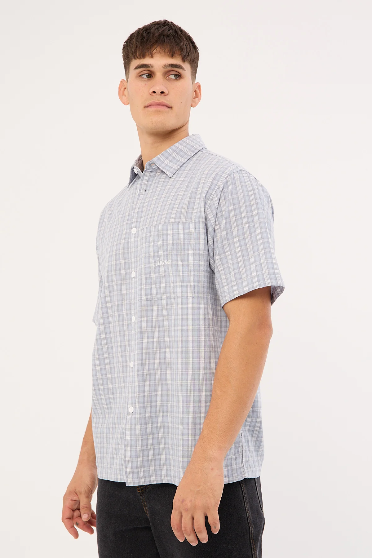 Former Manners Check Shirt Blue - Image 6