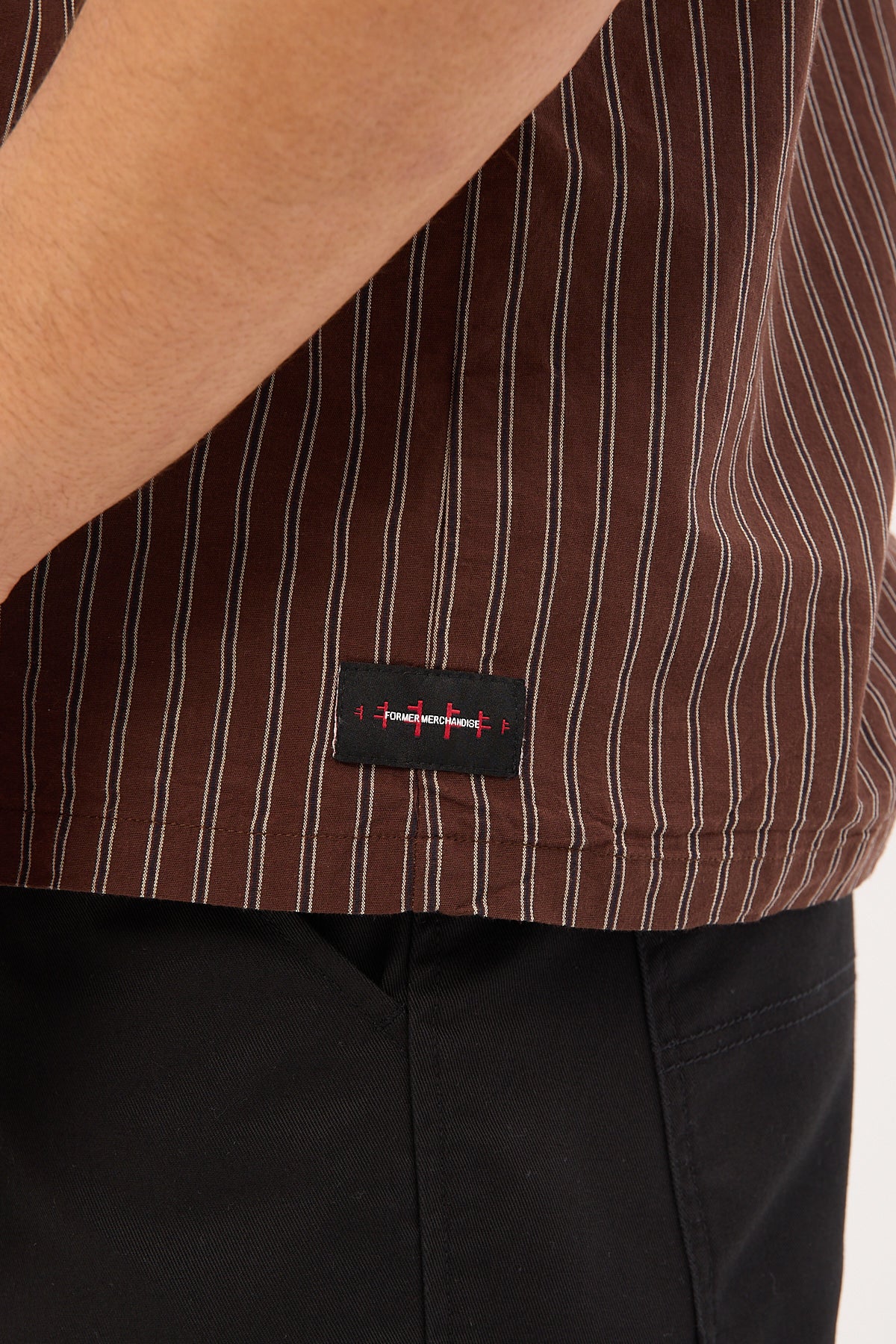 Former Reynolds Stripe Shirt Brown - Image 4