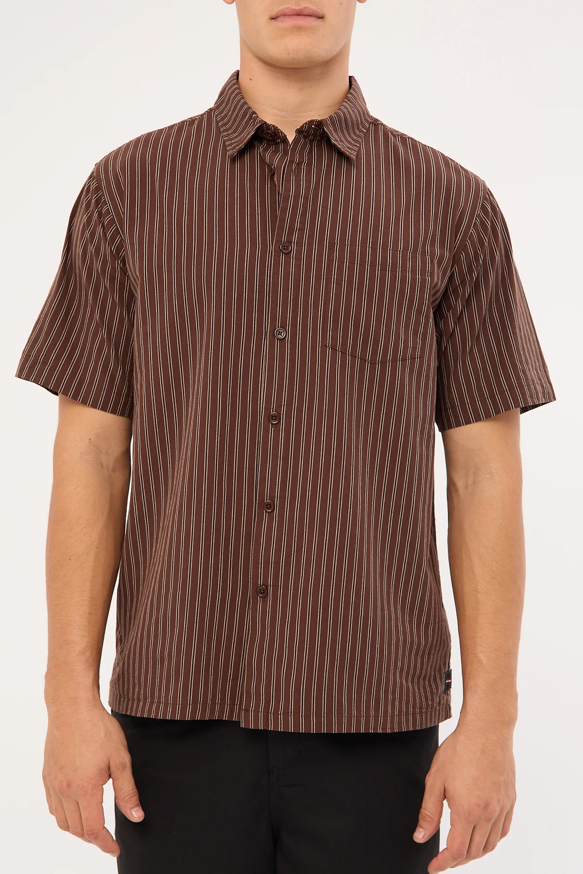 Former Reynolds Stripe Shirt Brown - Image 6