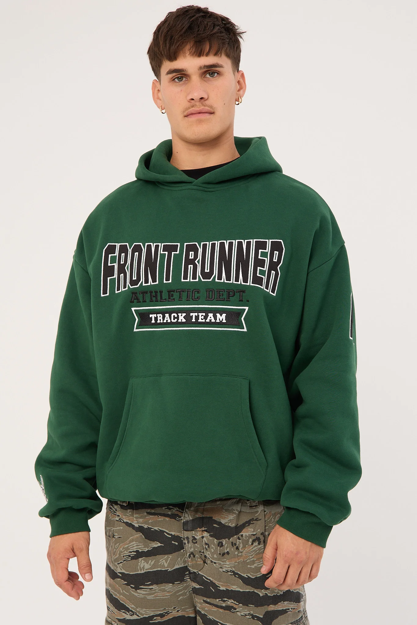 Front Runner Athletic Department Hoodie College Green - Image 3