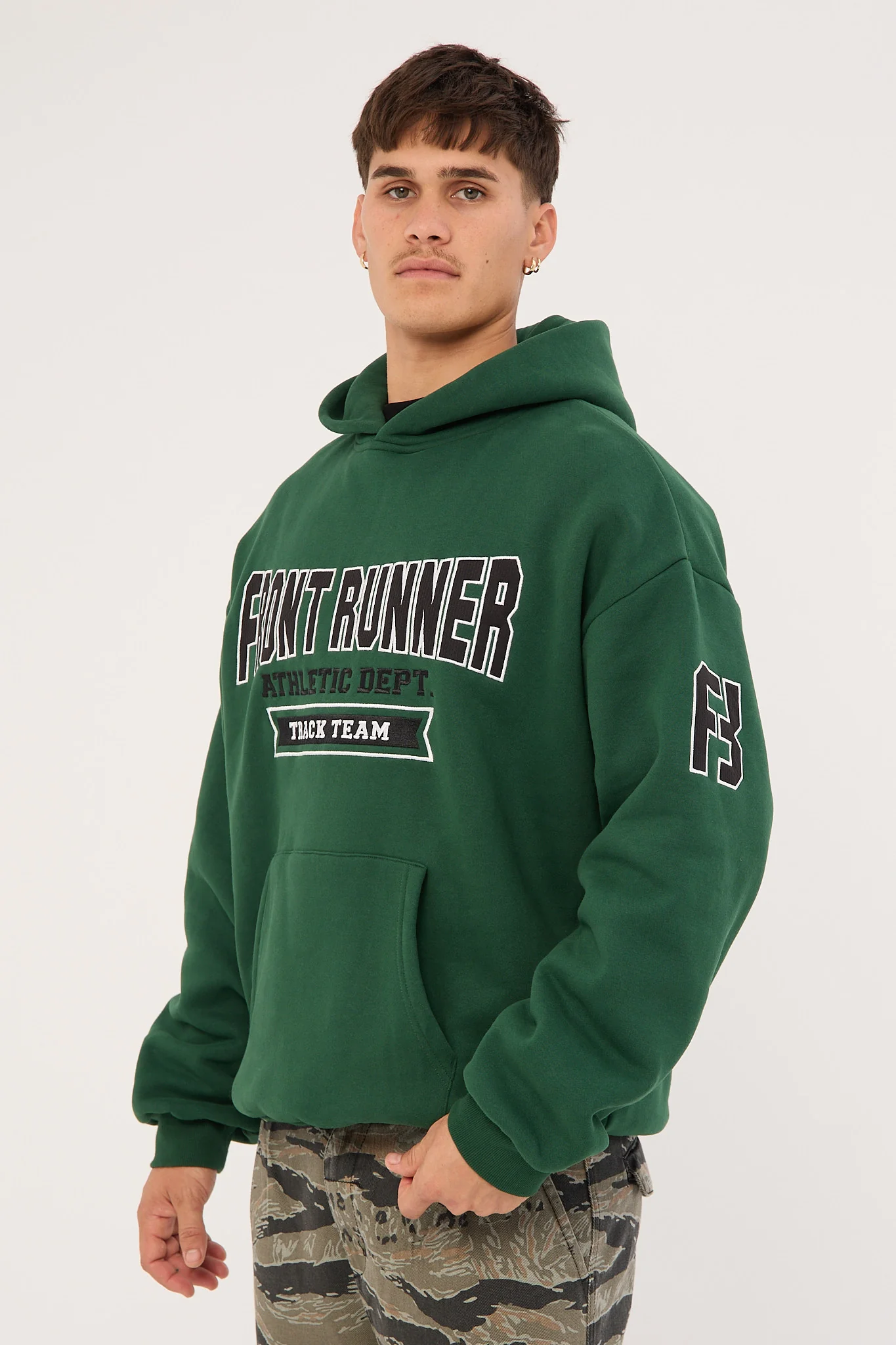 Front Runner Athletic Department Hoodie College Green - Image 4