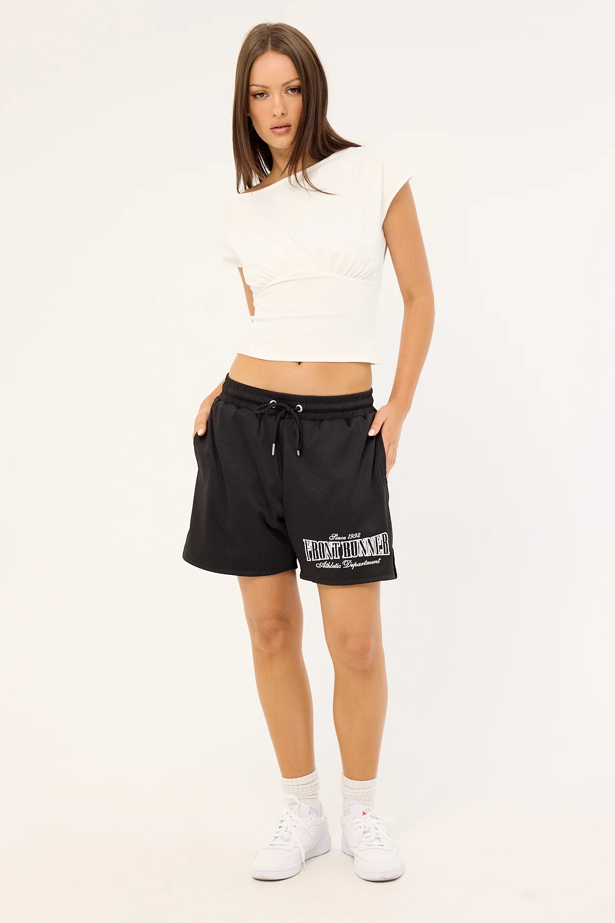 Front Runner Athletic Dept. Excellence Mesh Short Black &amp; White - Image 9
