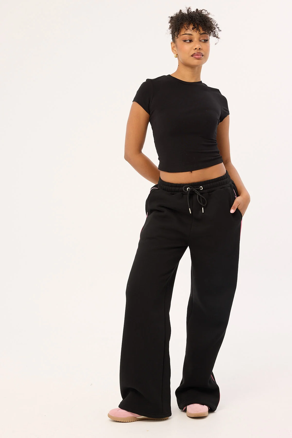 Front Runner FRNT RNR Wide Leg Sweat Pant Black - Image 3
