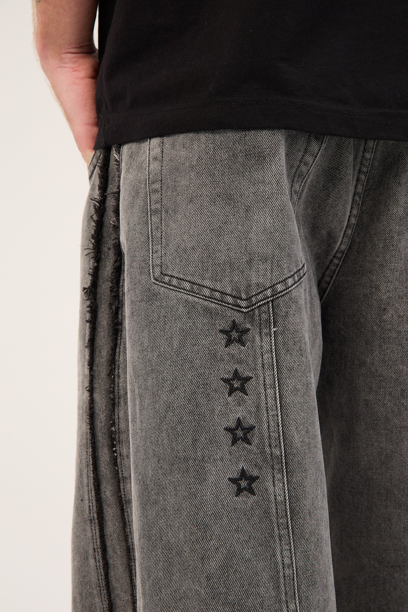 Front Runner FRNTRNR Baggy Jean Washed Black - Image 7