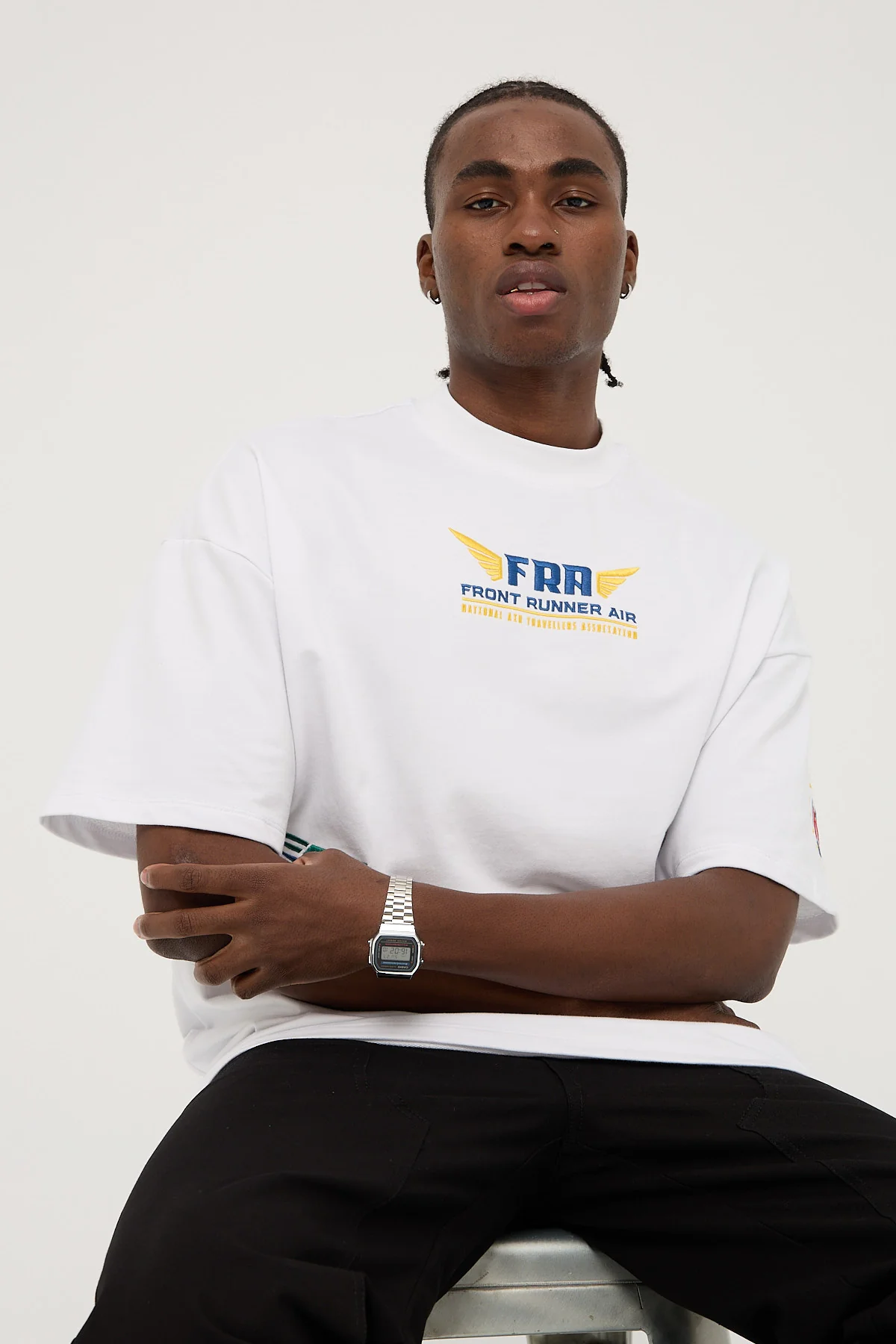 Front Runner Logo Aviation Tee White