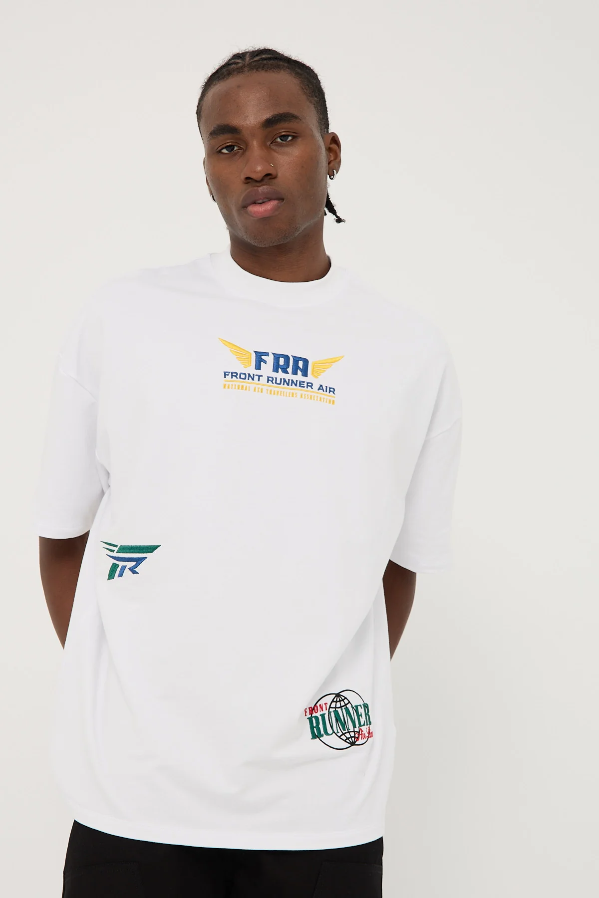 Front Runner Logo Aviation Tee White - Image 3