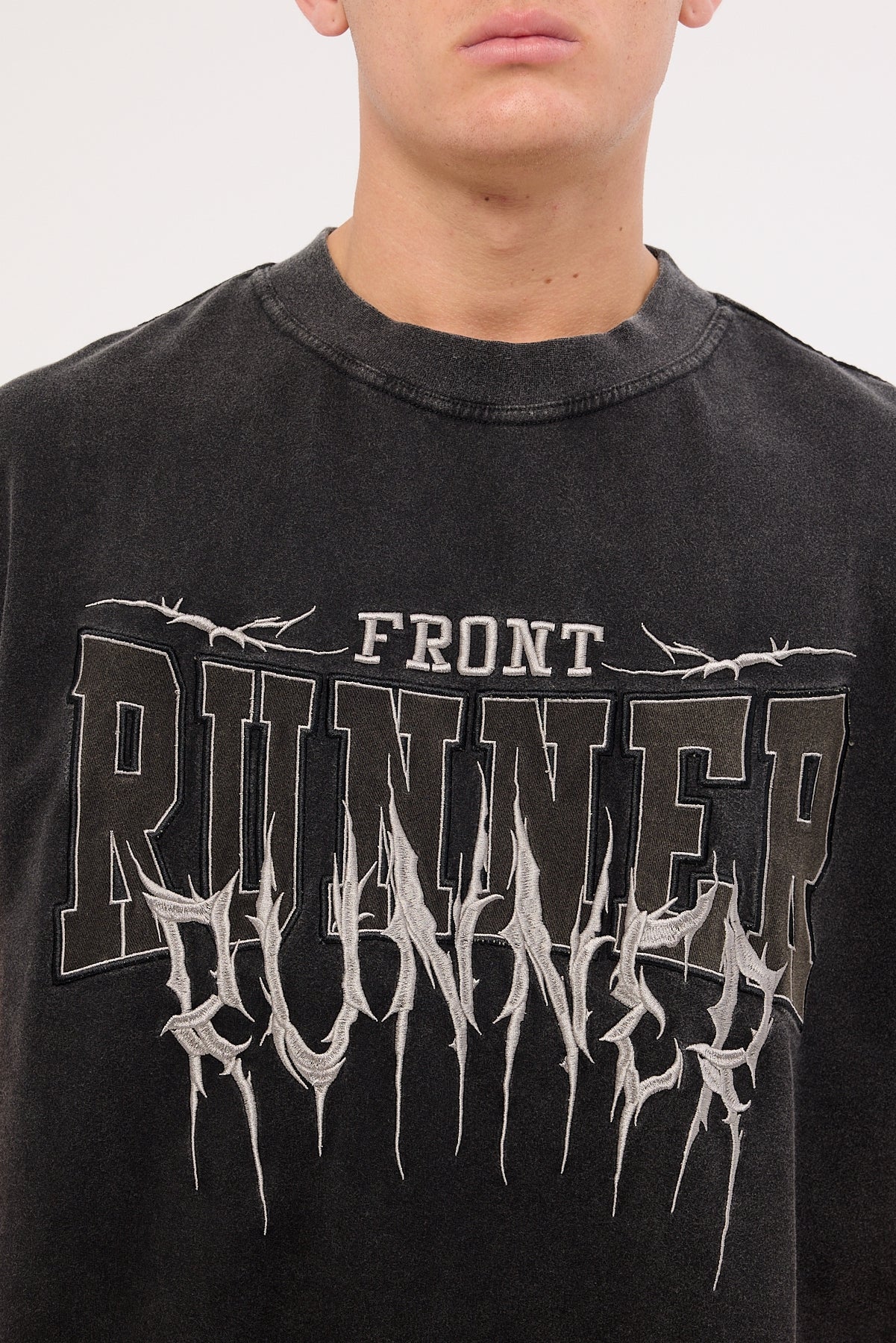 Front Runner Runner Tattoo Muscle Washed Black - Image 3