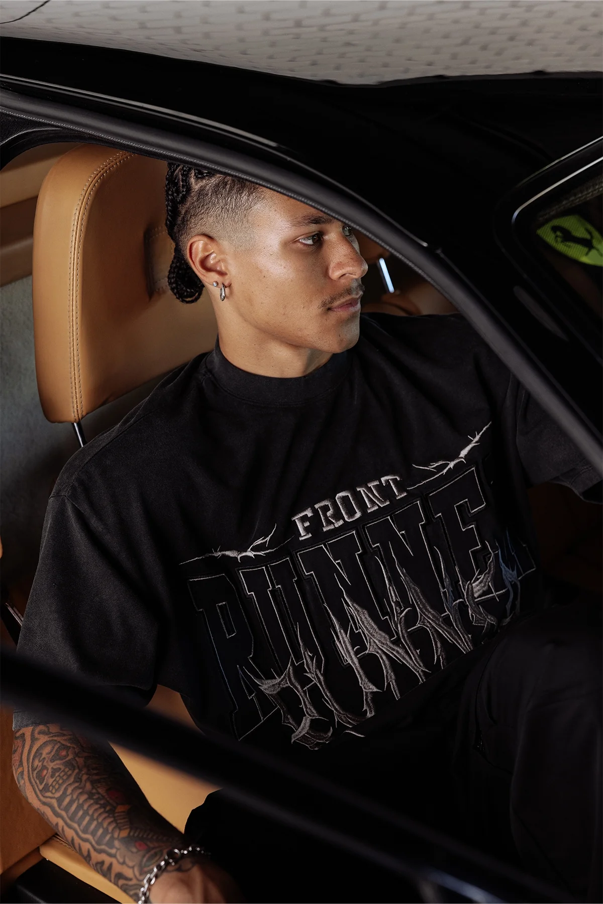 Front Runner Runner Tattoo Tee Washed Black - Image 3