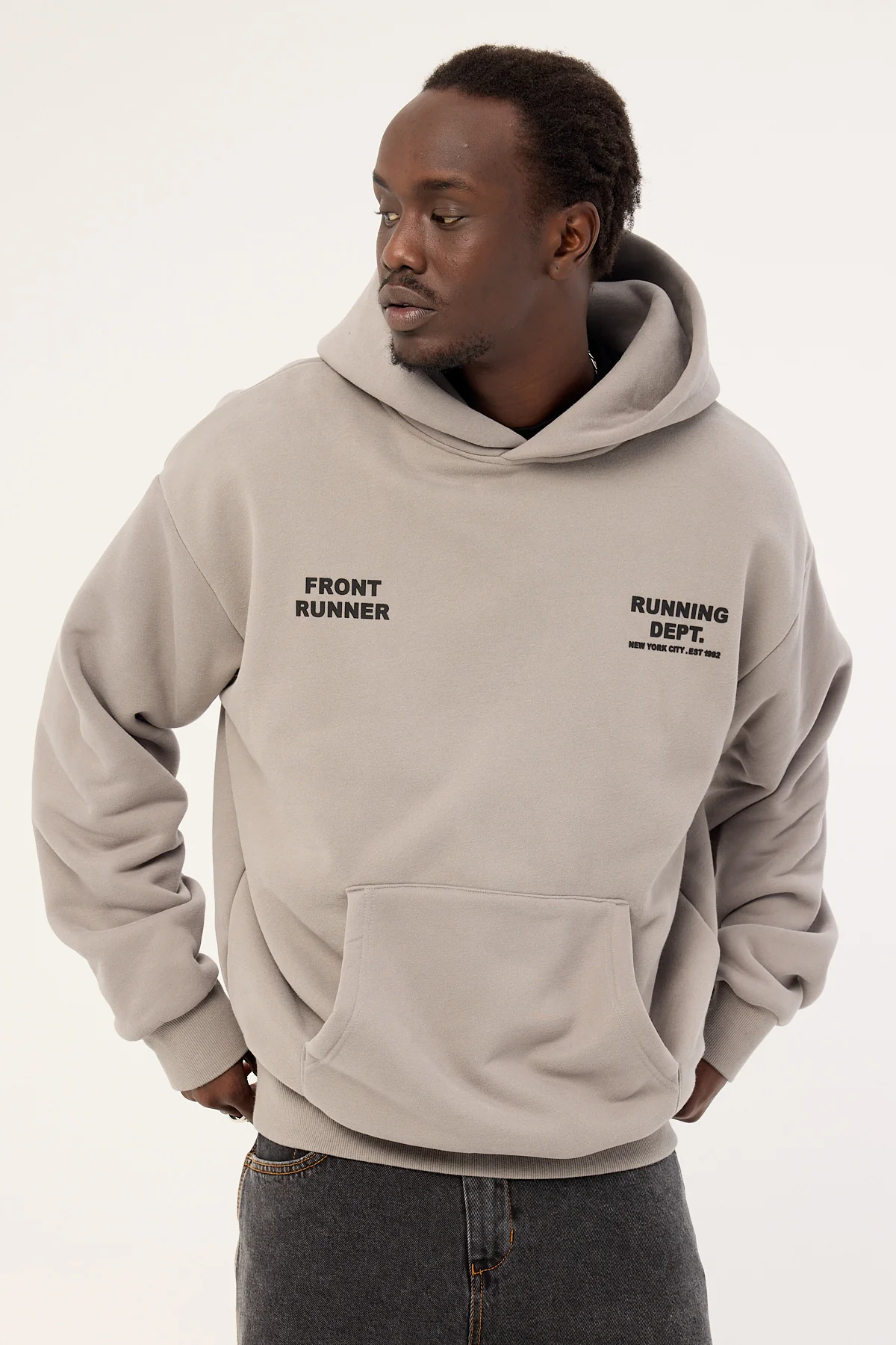 Front Runner Running Dept Hoodie Grey - Image 2