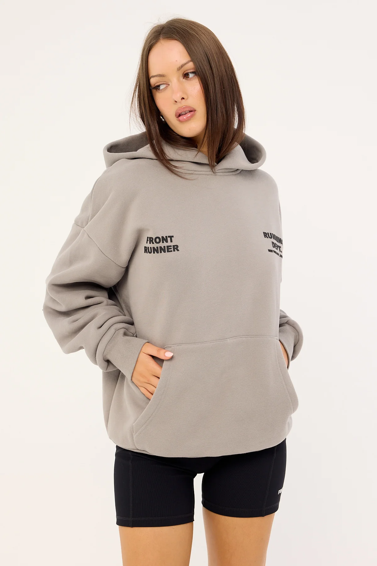 Front Runner Running Dept Hoodie Grey - Image 3