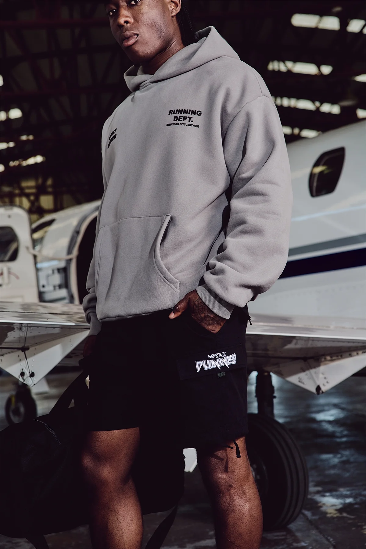 Front Runner Running Dept Hoodie Grey - Image 4