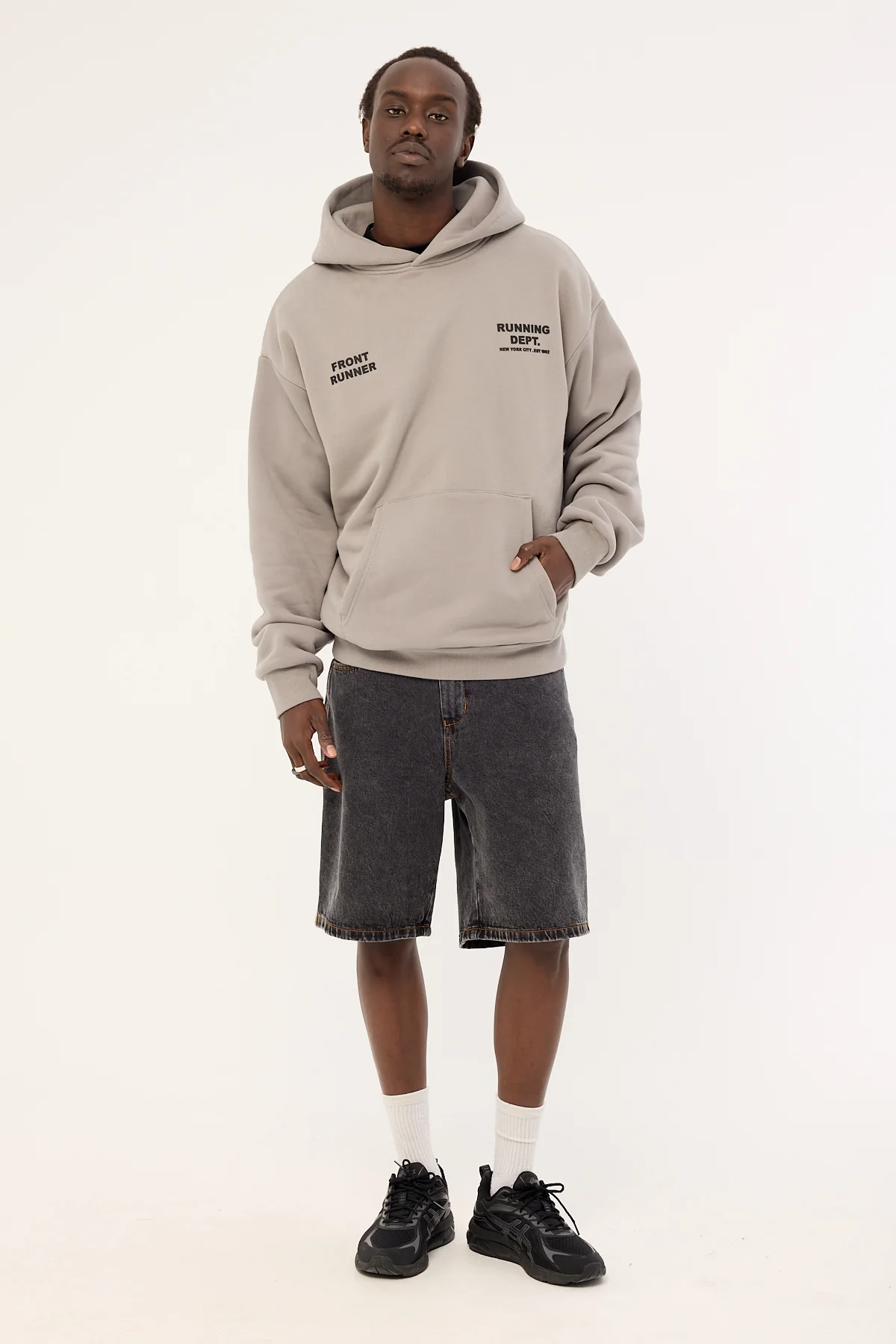 Front Runner Running Dept Hoodie Grey - Image 5