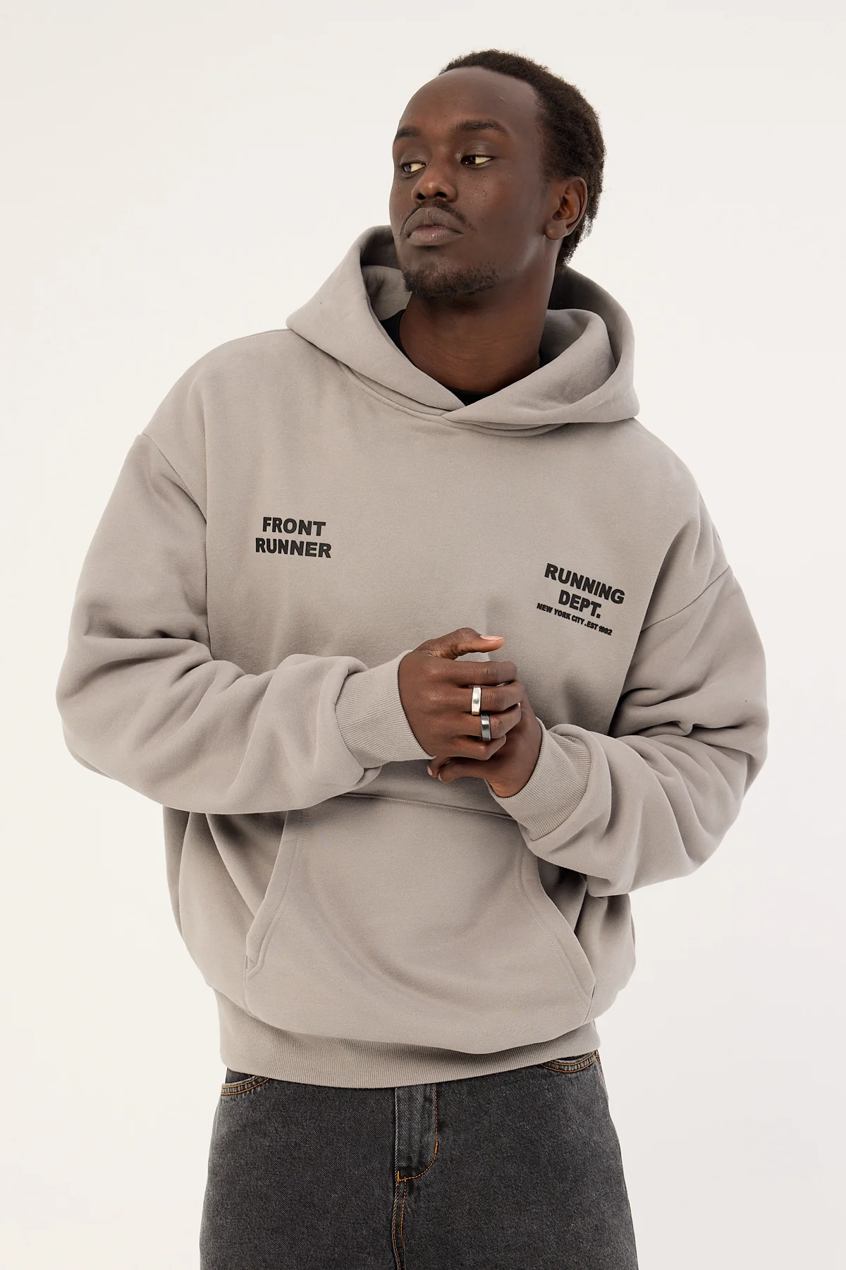 Front Runner Running Dept Hoodie Grey - Image 6