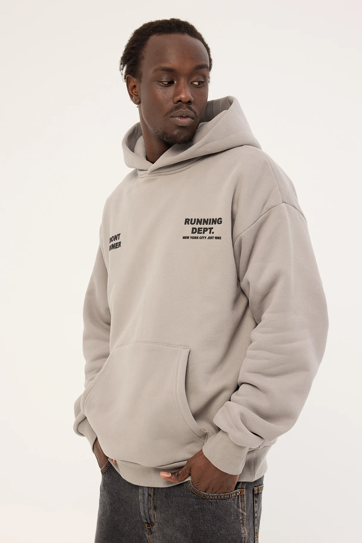 Front Runner Running Dept Hoodie Grey - Image 7