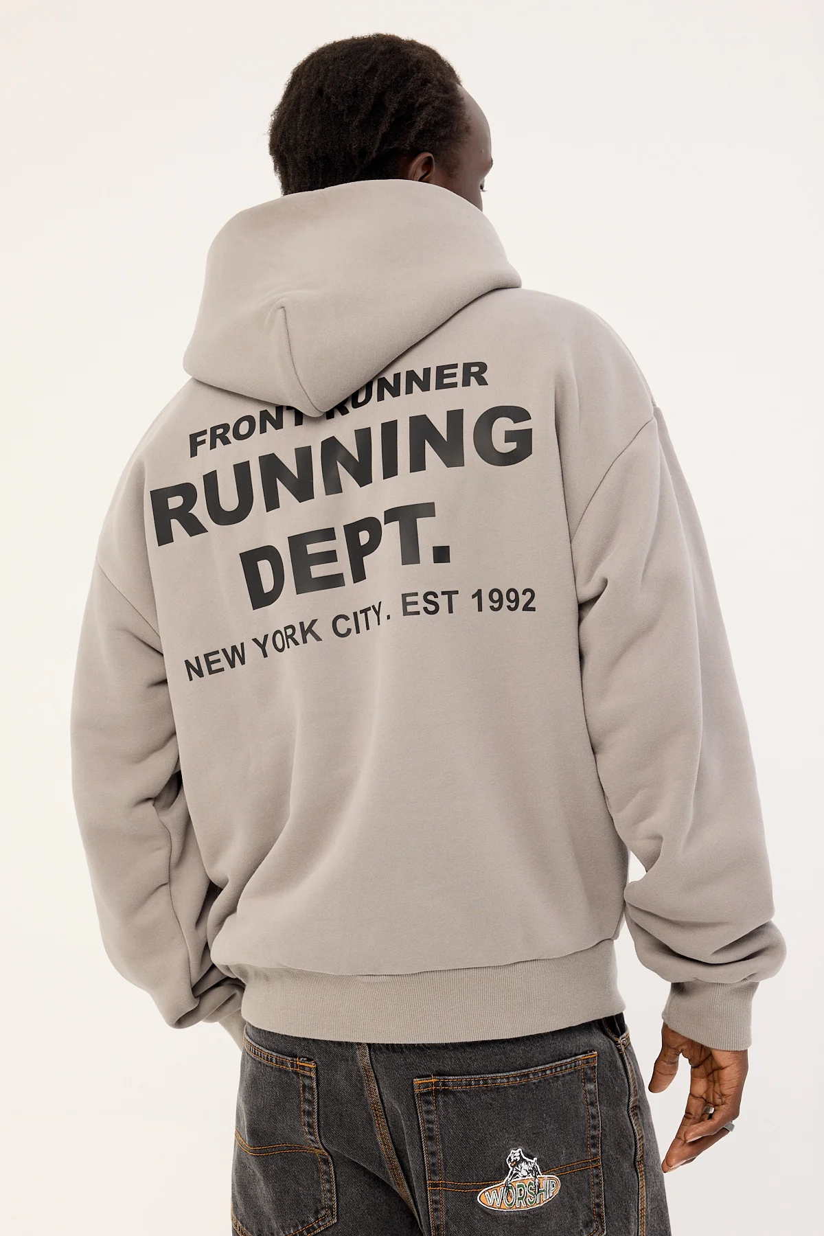 Front Runner Running Dept Hoodie Grey - Image 9
