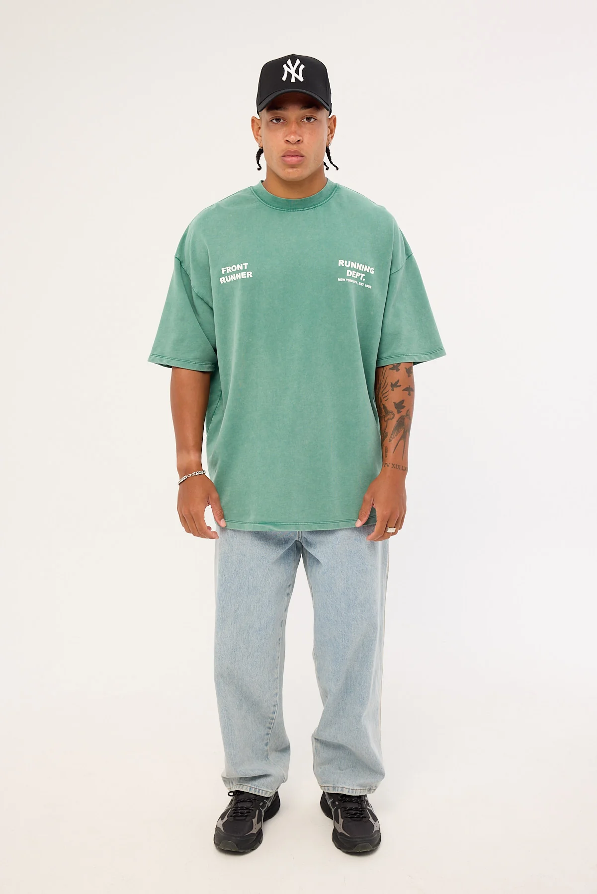 Front Runner Running Dept Tee Emerald Green Wash - Image 2