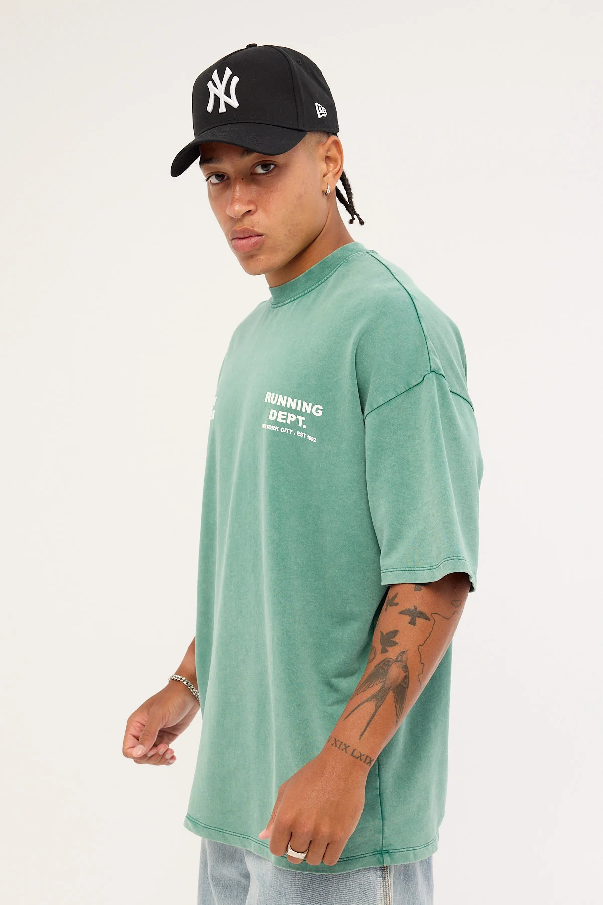 Front Runner Running Dept Tee Emerald Green Wash - Image 3