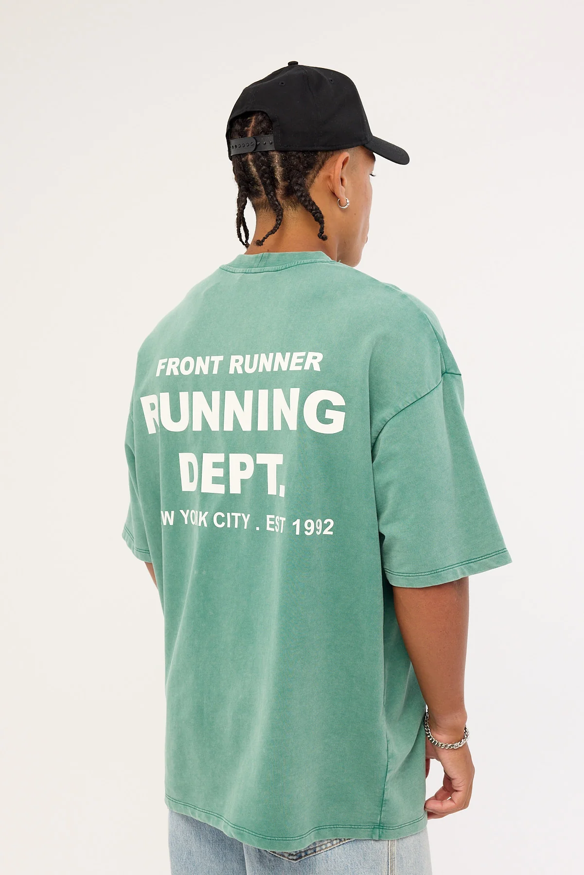 Front Runner Running Dept Tee Emerald Green Wash - Image 4