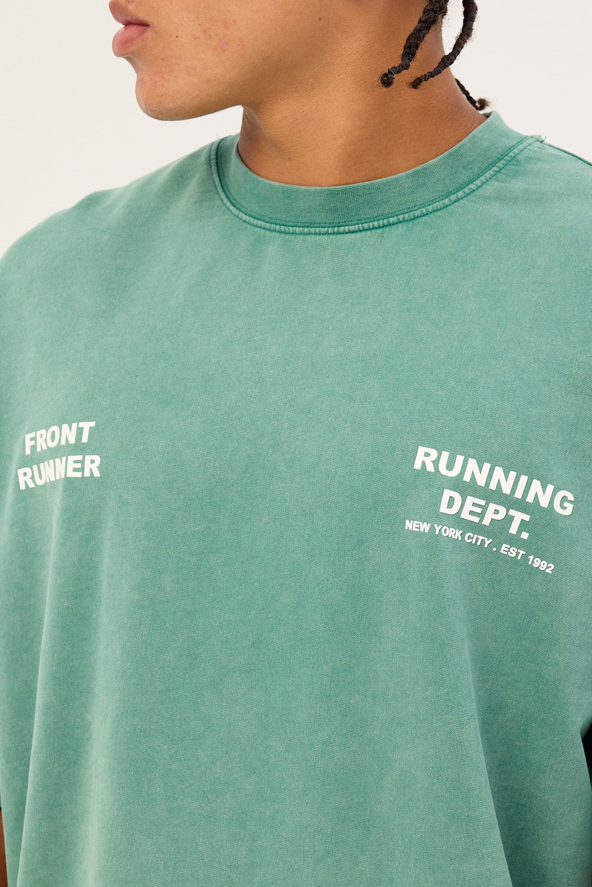 Front Runner Running Dept Tee Emerald Green Wash - Image 6