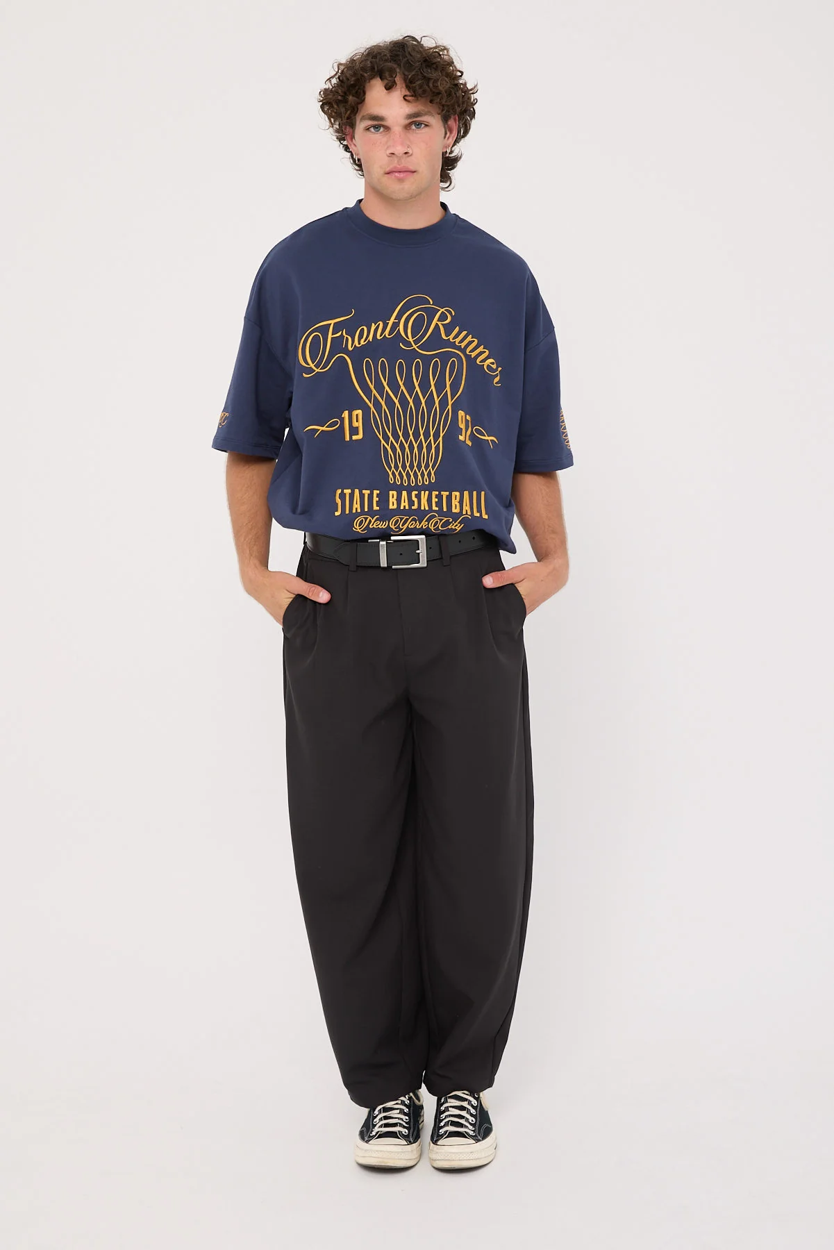 Front Runner State Basketball Tee Royal Navy