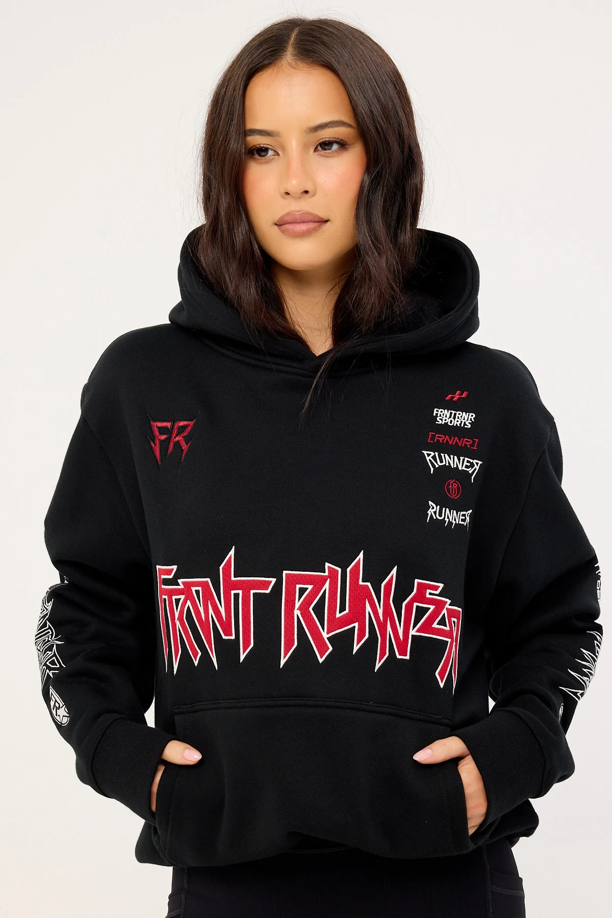 Front Runner Tagged Women's Hoodie Black - Image 3