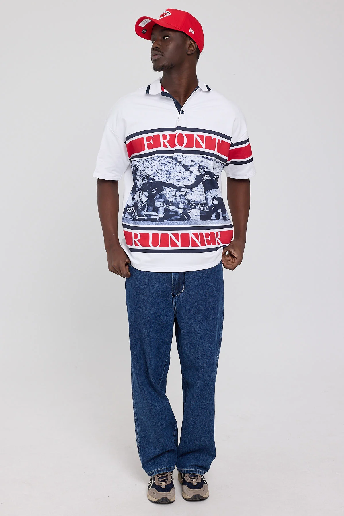 Front Runner Tyson Oversized Polo White - Image 2