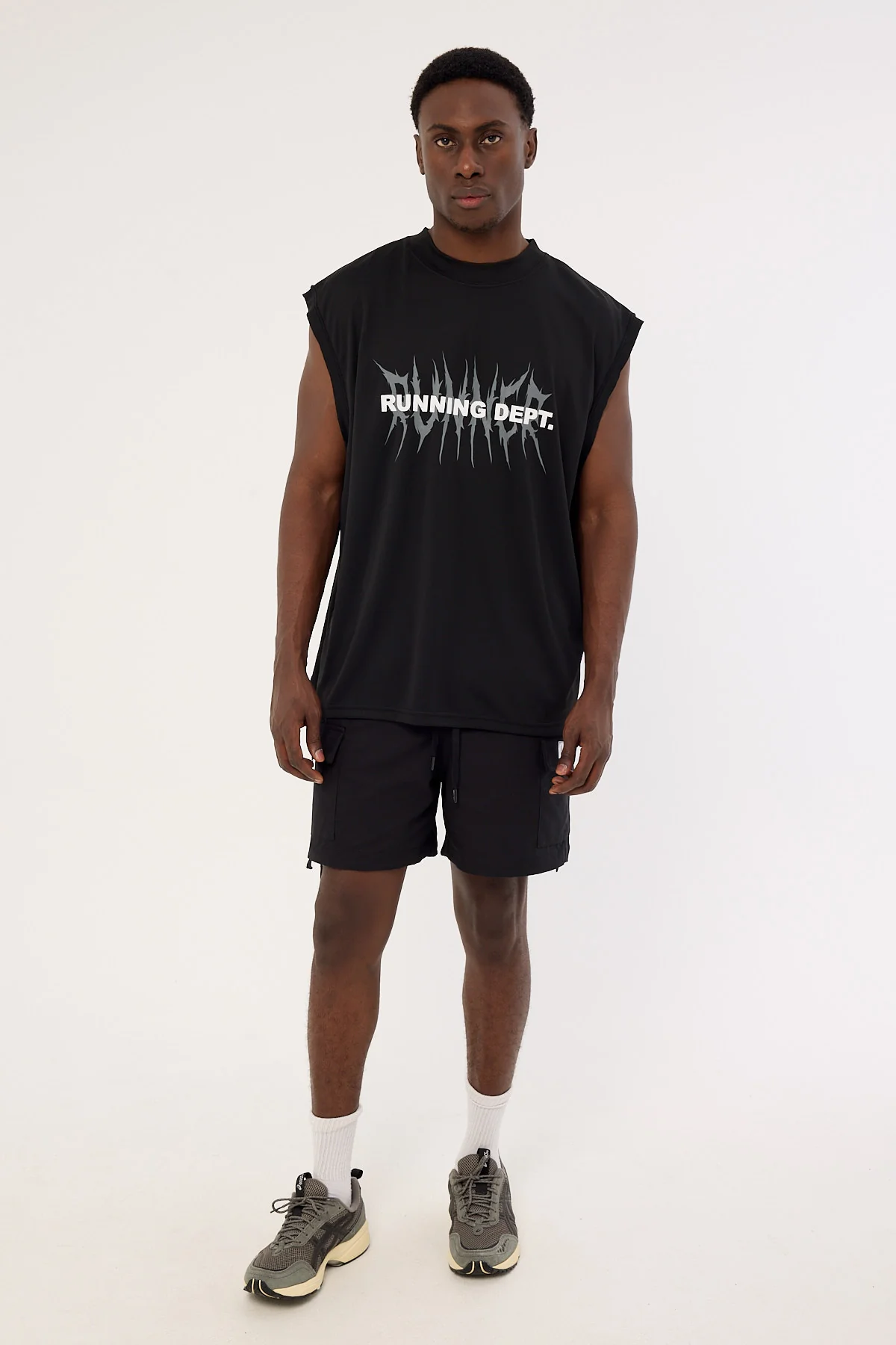 Front Runner Tribal Running Dept Tank Black