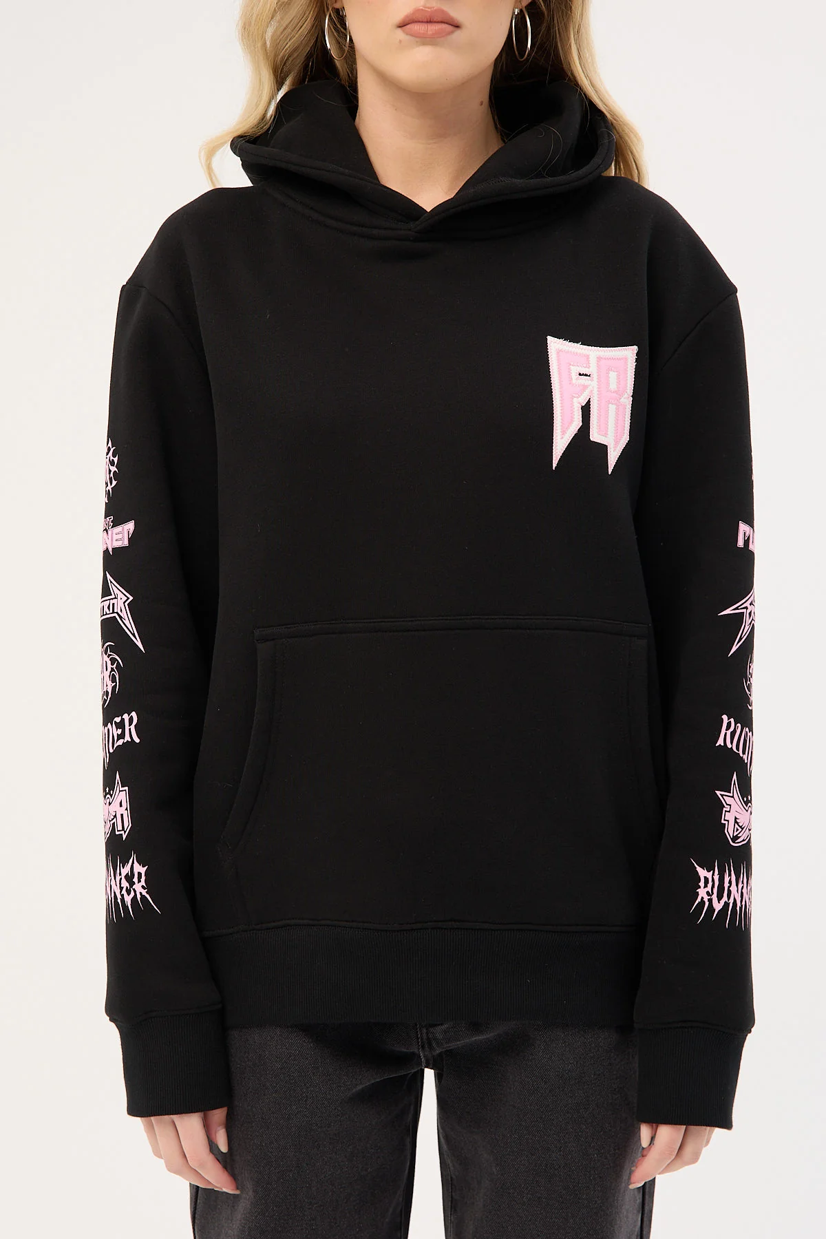 Front Runner Viper Sleeve Womens Hoodie Black - Image 8