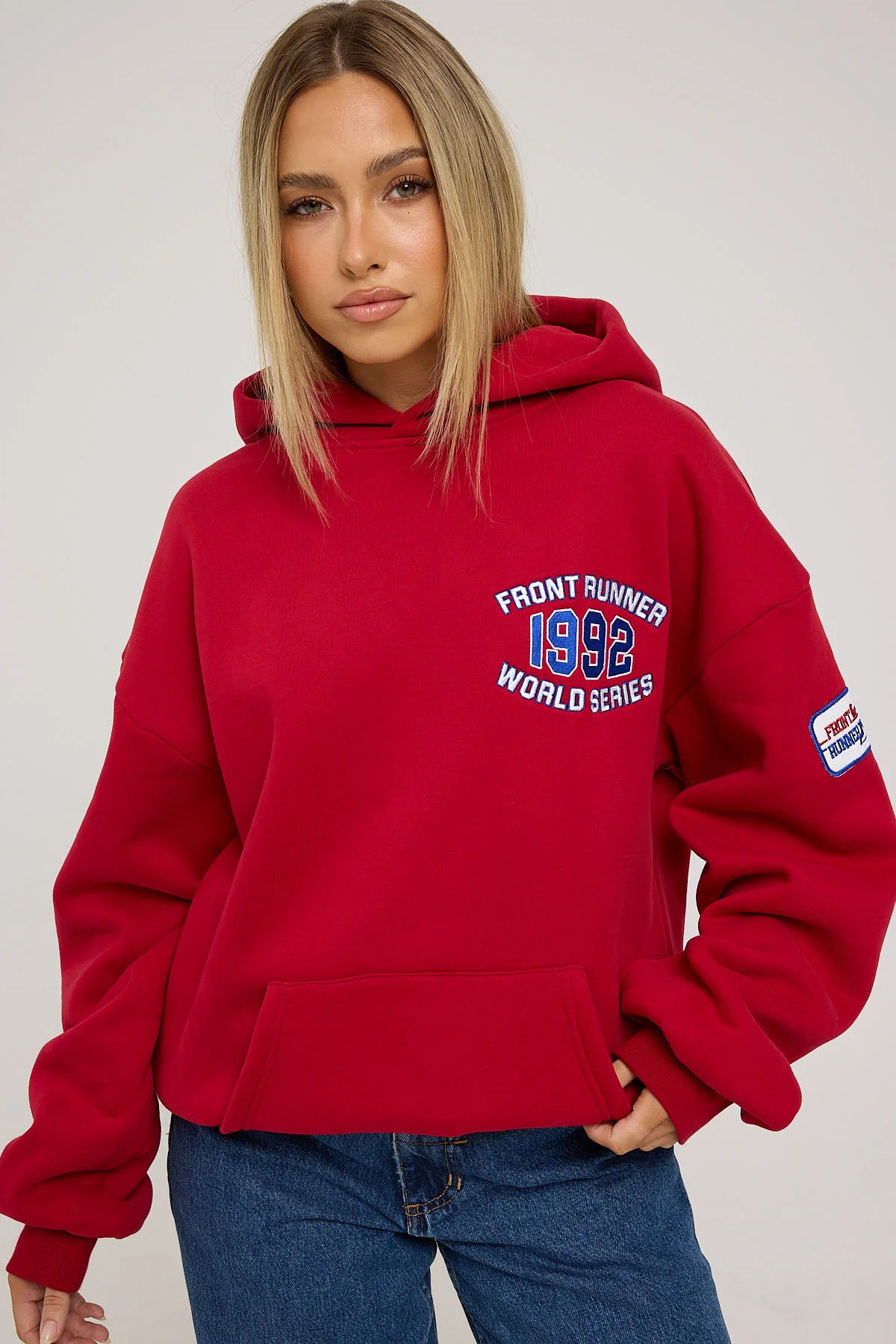 Front Runner World Series Hoodie Burgundy - Image 2