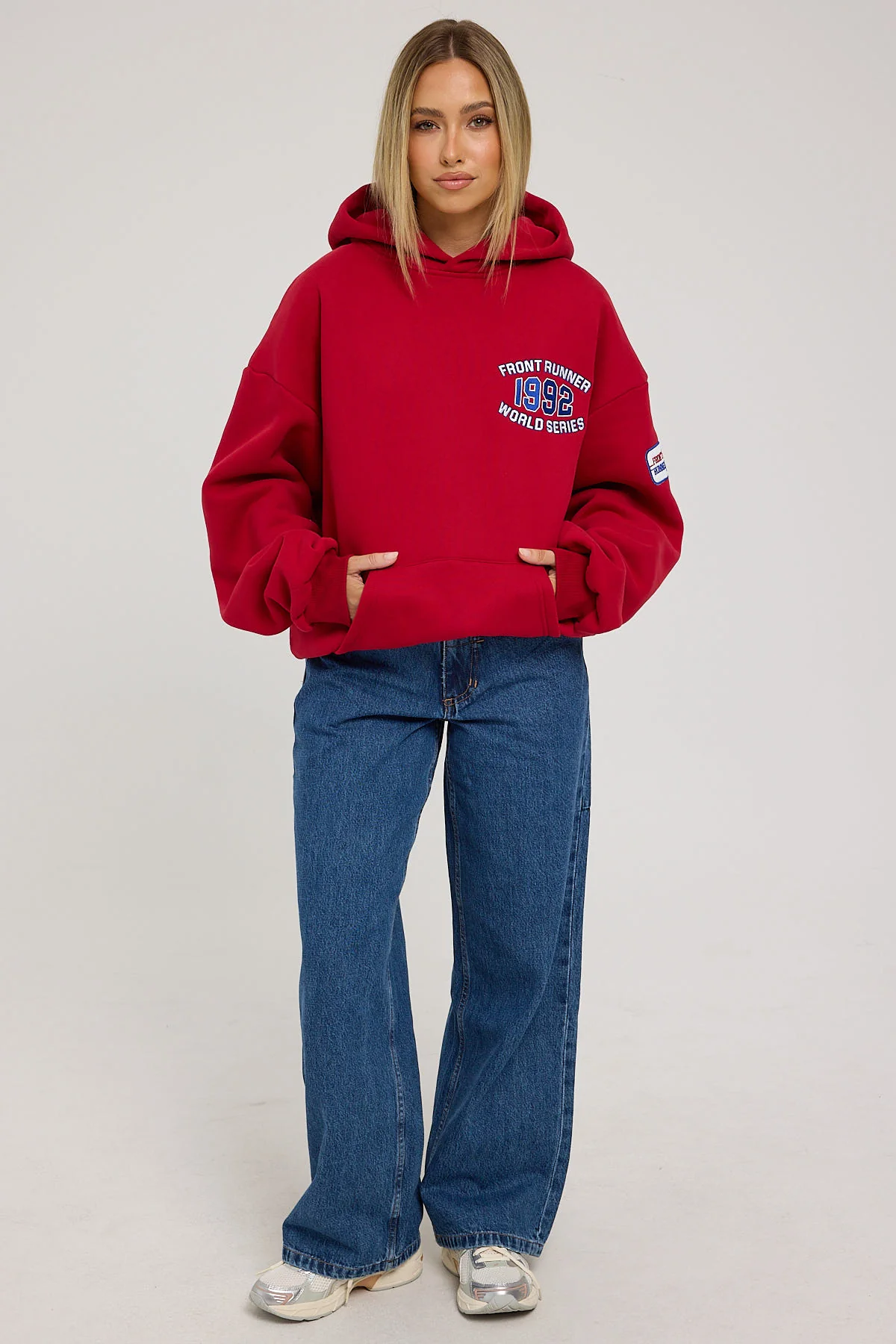 Front Runner World Series Hoodie Burgundy - Image 3