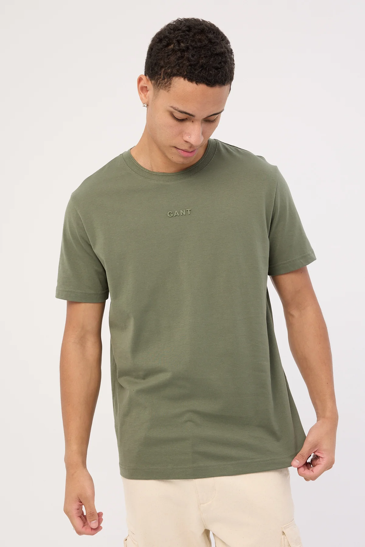 Gant 3D Logo SS T-Shirt Dark Earthy Green