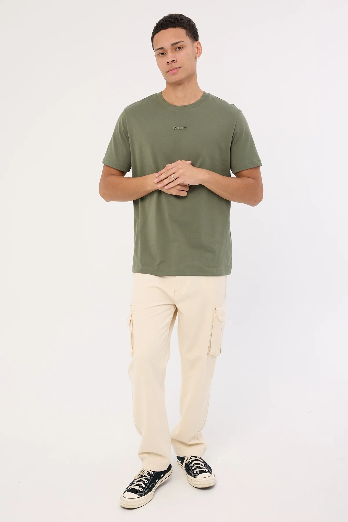 Gant 3D Logo SS T-Shirt Dark Earthy Green - Image 2